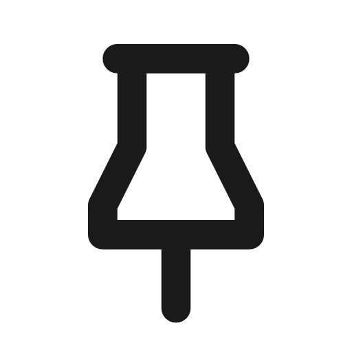 Pinned icon, line style, from Tabler Icons