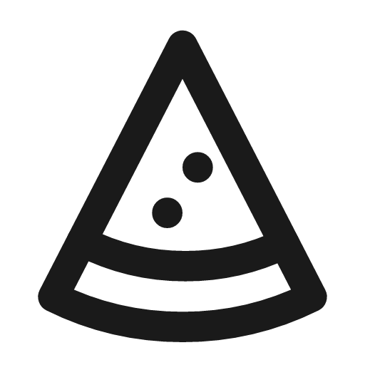Pizza icon, line style, from Tabler Icons