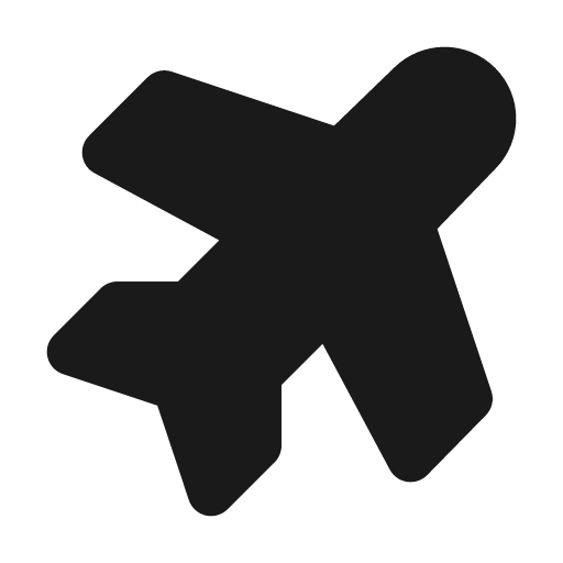Plane tilt filled icon, filled style, from Tabler Icons