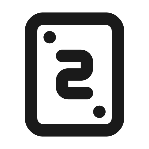 Play card 2 icon, line style, from Tabler Icons