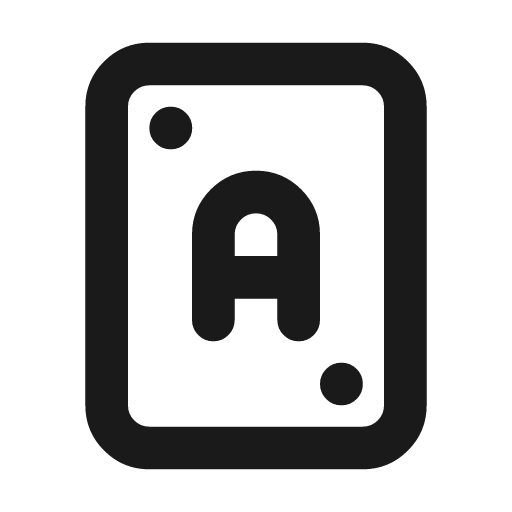 Play card a icon, line style, from Tabler Icons