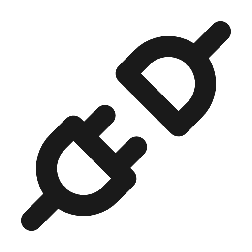 Plug connected icon, line style, from Tabler Icons
