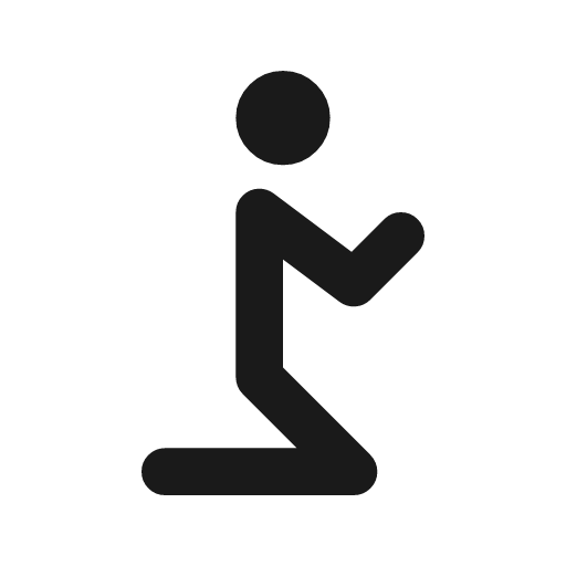Pray icon, line style, from Tabler Icons