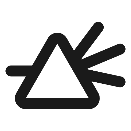 Prism light icon, light style, from Tabler Icons
