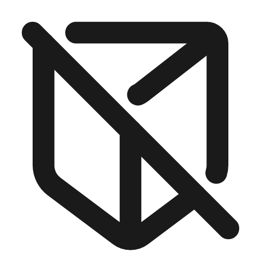 Prism off icon, line style, from Tabler Icons