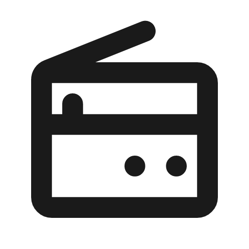 Radio icon, line style, from Tabler Icons