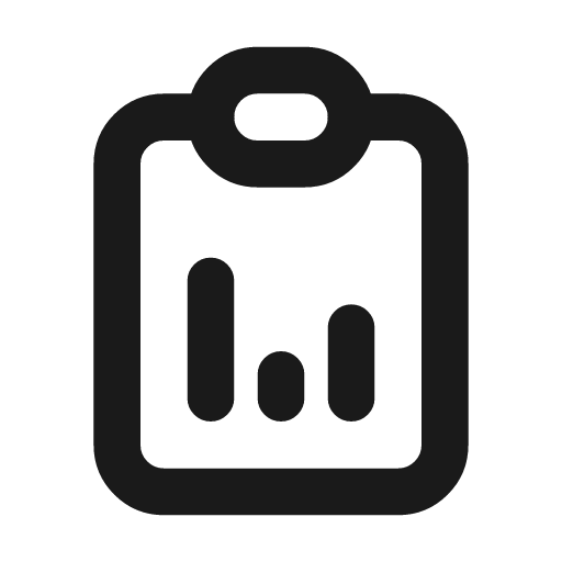 Report analytics icon, line style, from Tabler Icons
