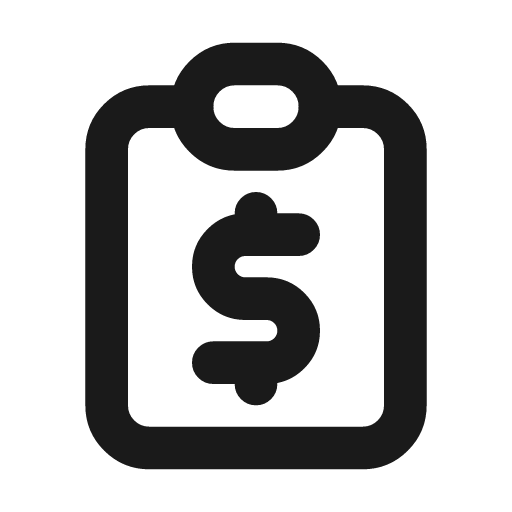 Report money icon, line style, from Tabler Icons