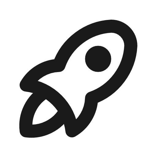 Rocket icon, line style, from Tabler Icons