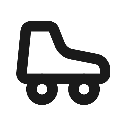 Roller skating icon, line style, from Tabler Icons