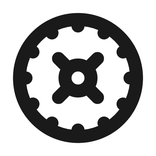 Roulette icon, line style, from Tabler Icons