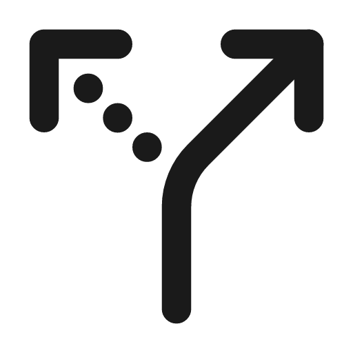 Route alt right icon, line style, from Tabler Icons