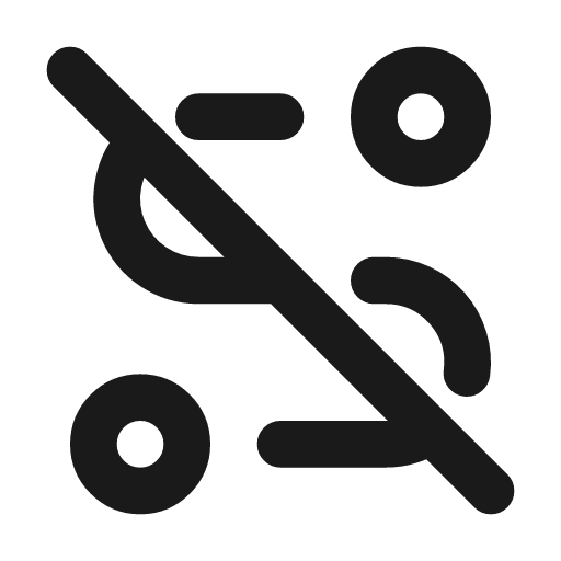 Route off icon, line style, from Tabler Icons