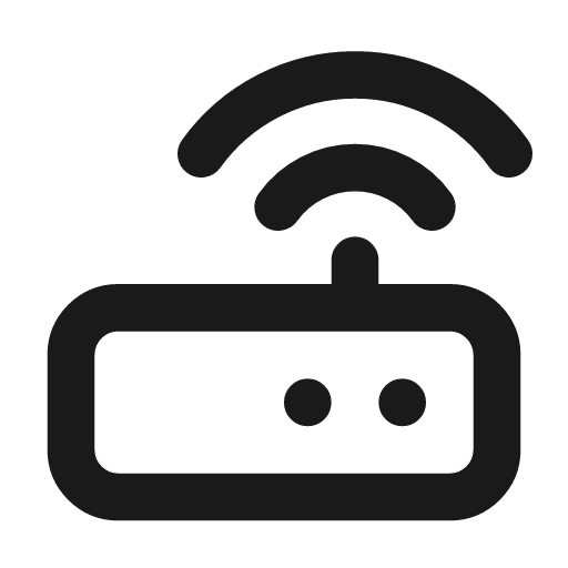 Router icon, line style, from Tabler Icons