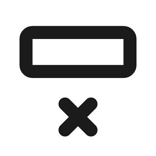 Row remove icon, line style, from Tabler Icons