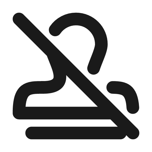 Rubber stamp off icon, line style, from Tabler Icons