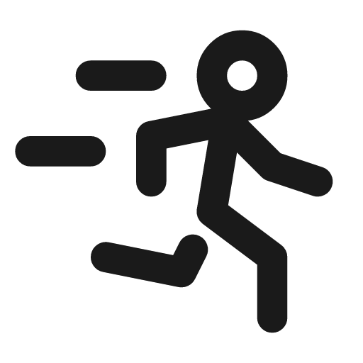 Run sprint icon, line style, from Tabler Icons