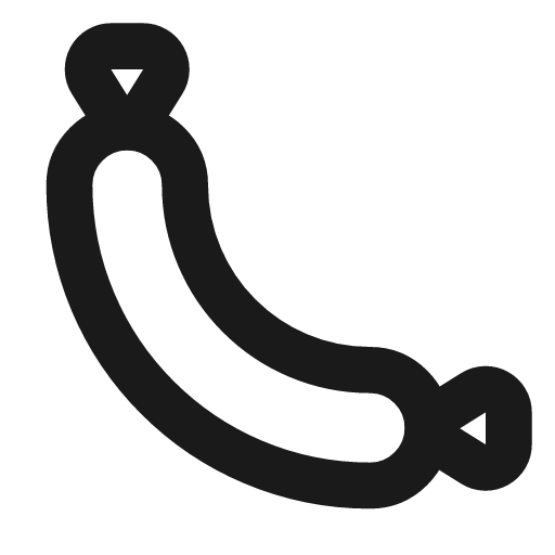 Sausage icon, line style, from Tabler Icons