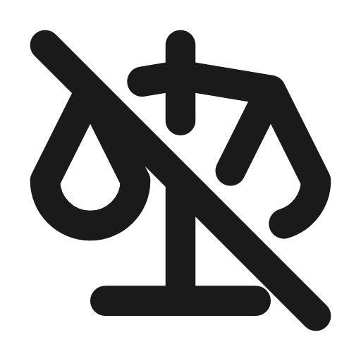 Scale off icon, line style, from Tabler Icons