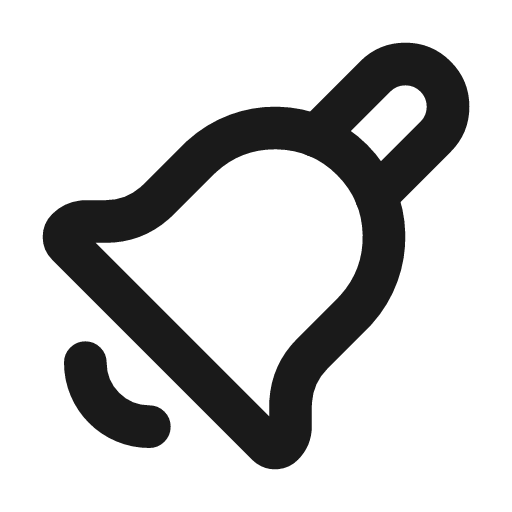 School bell icon, line style, from Tabler Icons