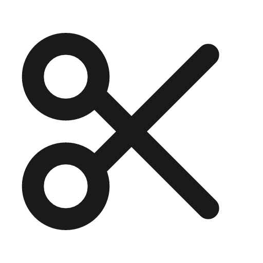 Scissors icon, line style, from Tabler Icons