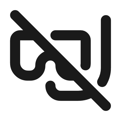 Scuba mask off icon, line style, from Tabler Icons