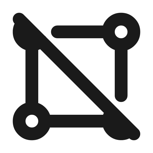 Shape off icon, line style, from Tabler Icons