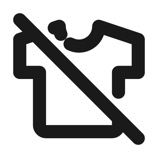 Shirt off icon, line style, from Tabler Icons