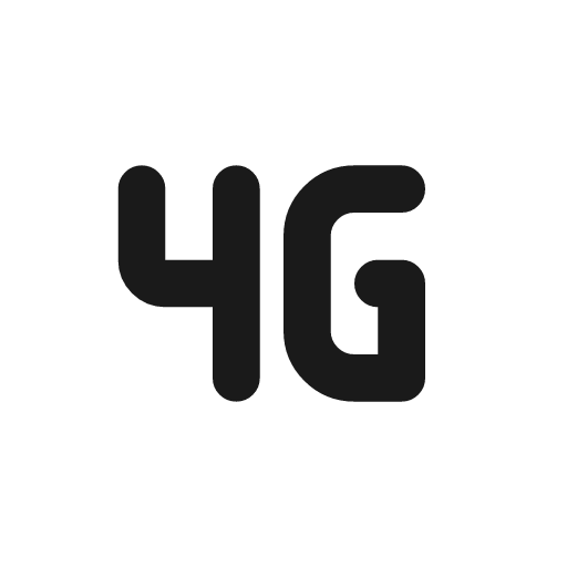Signal 4g icon, line style, from Tabler Icons