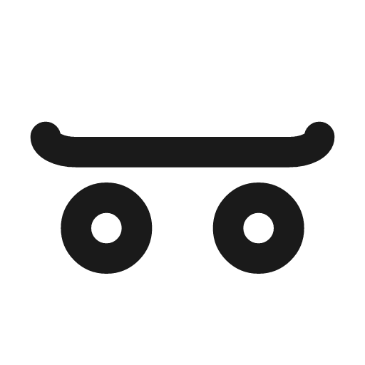 Skateboard icon, line style, from Tabler Icons