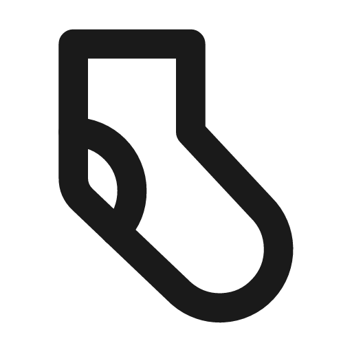 Sock icon, line style, from Tabler Icons