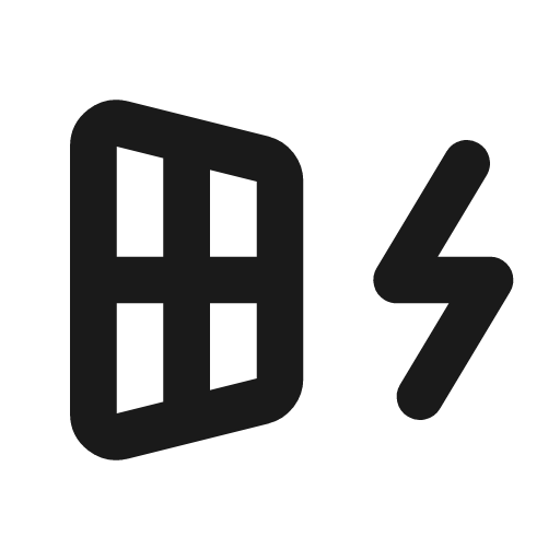 Solar electricity icon, line style, from Tabler Icons