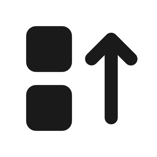 Sort ascending 2 filled icon, filled style, from Tabler Icons