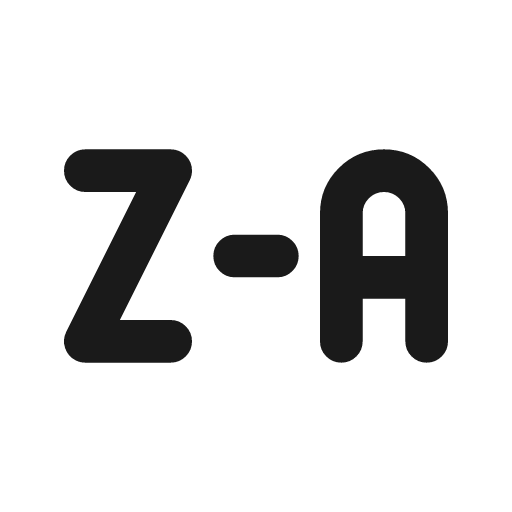 Sort z a icon, line style, from Tabler Icons