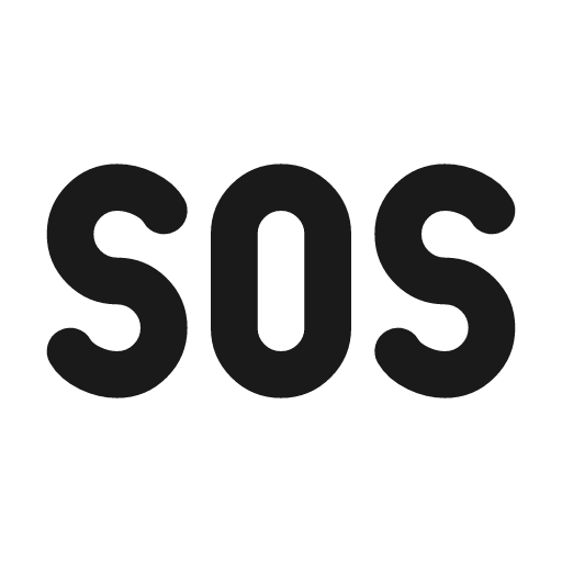 Sos icon, line style, from Tabler Icons