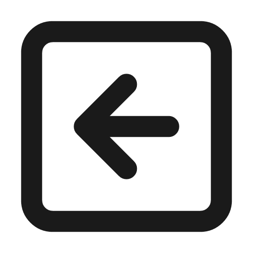 Square arrow left icon, line style, from Tabler Icons