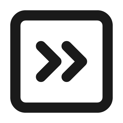 Square chevrons right icon, line style, from Tabler Icons