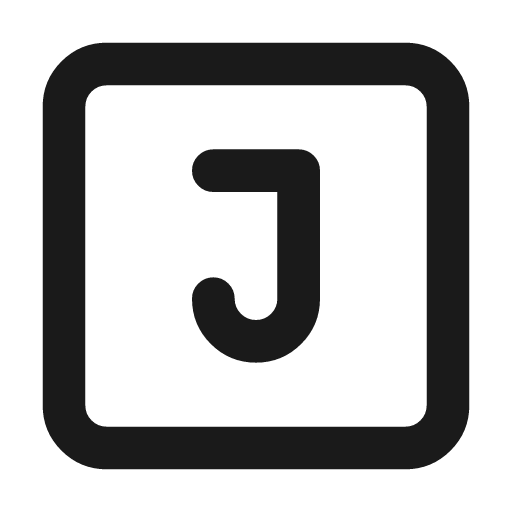 Square letter j icon, line style, from Tabler Icons