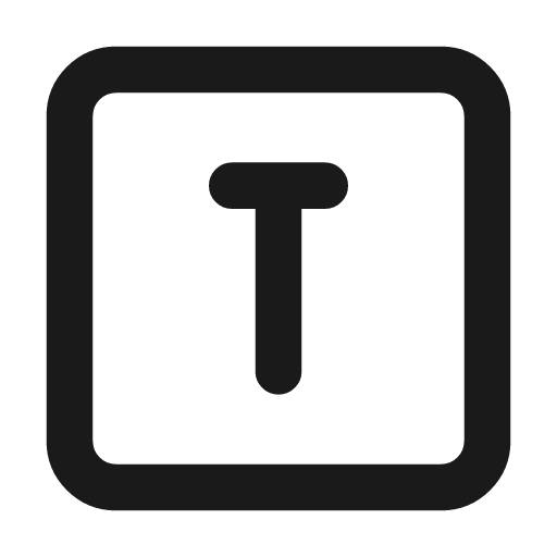 Square letter t icon, line style, from Tabler Icons