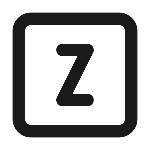 Square letter z icon, line style, from Tabler Icons