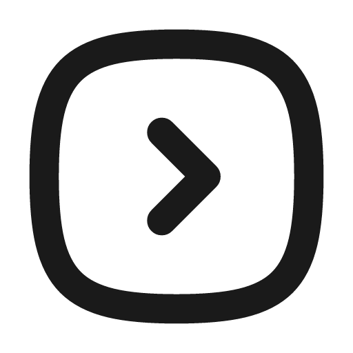 Square rounded chevron right icon, line style, from Tabler Icons