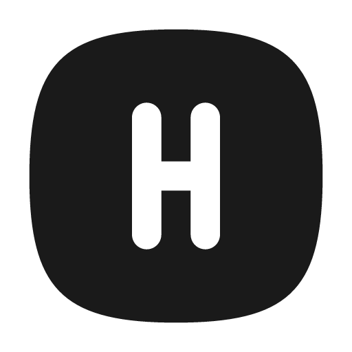 Square rounded letter h filled icon, filled style, from Tabler Icons