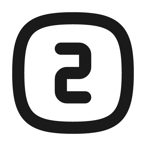 Square rounded number 2 icon, line style, from Tabler Icons