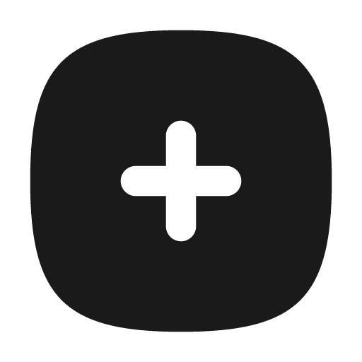 Square rounded plus filled icon, filled style, from Tabler Icons