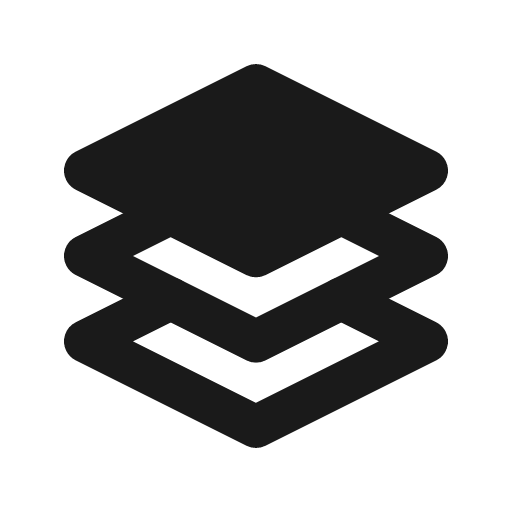 Stack front icon, line style, from Tabler Icons