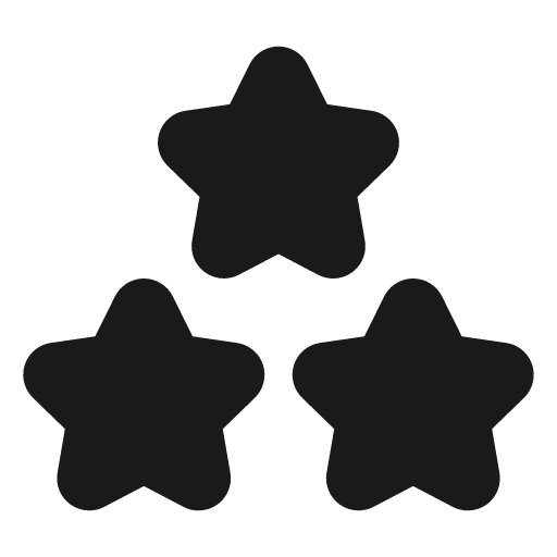 Stars filled icon, filled style, from Tabler Icons