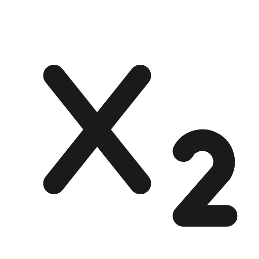 Subscript icon, line style, from Tabler Icons
