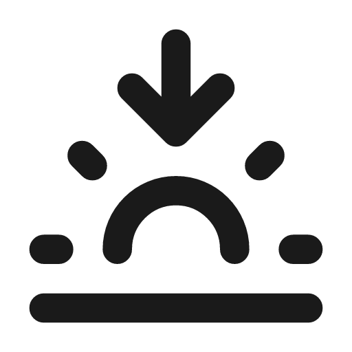 Sunset icon, line style, from Tabler Icons