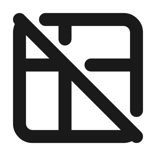 Table off icon, line style, from Tabler Icons