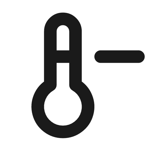 Temperature minus icon, line style, from Tabler Icons